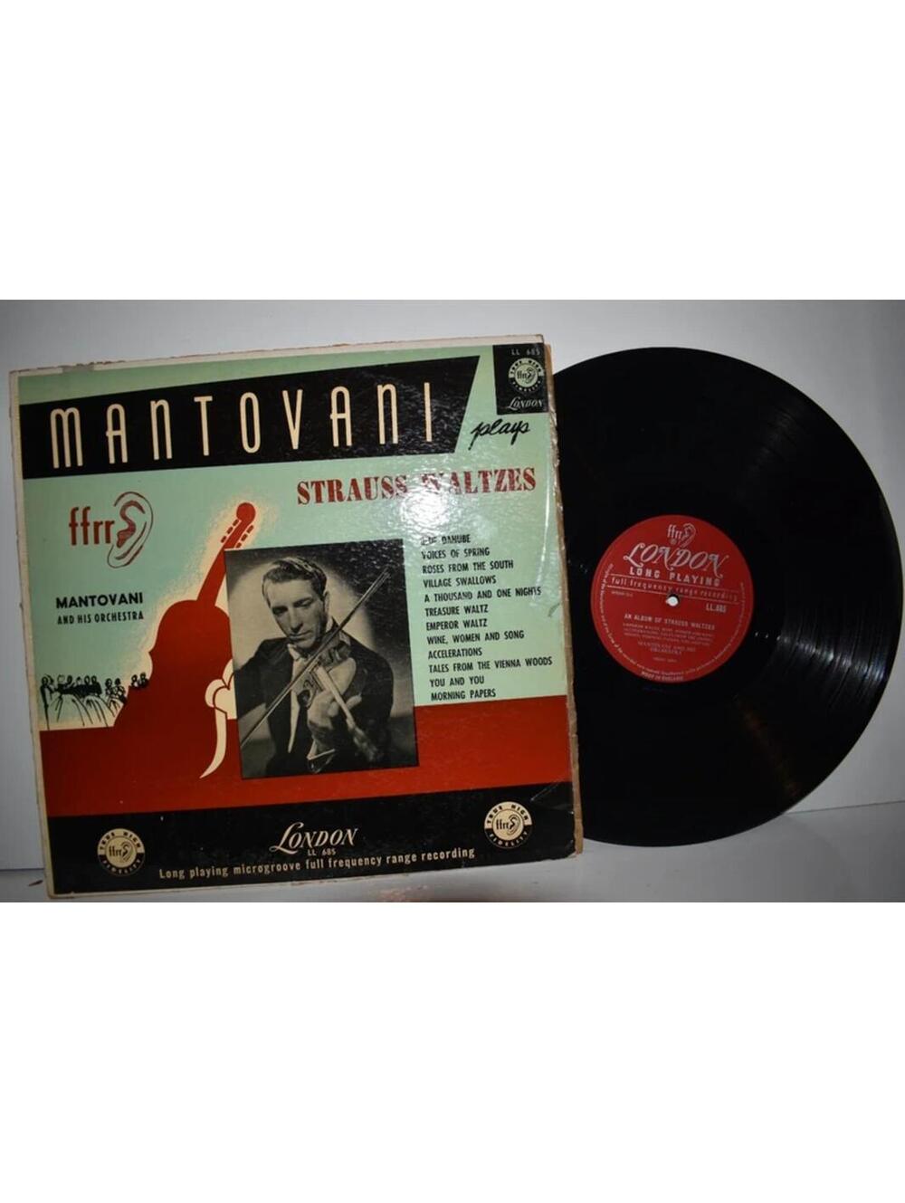 Vintage Vinyl Strauss Waltzes Mantovani And His Orchestra 1952 LP Mono LL 685